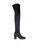 EDUN Black Suede Block Heel Round Toe Boots