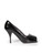 Prada Black Patent Bow Open Toe Heels