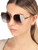 Fendi SS24 Gold Square Frame Sunglasses Fendi SS24 Gold Square Frame Sunglasses