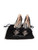 Rochas Black Floral Lace Low Heel Pumps Rochas Black Floral Lace Low Heel Pumps