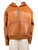 Miu Miu Brown Leather Oversized Hooded Jacket