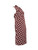 Burberry Burgundy Silk Heart Print Midi Dress