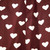 Burberry Burgundy Silk Heart Print Midi Dress
