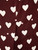Burberry Burgundy Silk Heart Print Midi Dress
