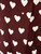 Burberry Burgundy Silk Heart Print Midi Dress