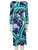 Emilio Pucci Blue Abstract Belted Midi Dress