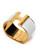 Hermès Clic H Bracelet Gold & White Enamel