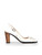 Tod's Ecru Patent T Buckle Detail Slingback Pumps