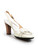 Tod's Ecru Patent T Buckle Detail Slingback Pumps
