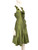 Max Mara Green Silk Wrap Dress