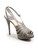 Dior Grey Leather Croc Embossed Platform Sandals