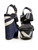 Burberry Blue Check Leather Wedge Sandals