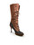 Dior Brown Leather Cutout Detail Cowboy Boots