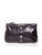 Jimmy Choo Purple Crinkled Leather Clutch