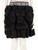 Balmain Black Ruffle Layered Mini Skirt