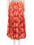Emilia Wickstead Red Wool Floral Pleated Skirt