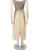 Gucci Beige Silk Midi See Through Skirt