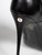 Alexander McQueen Black Leather Button Heel Boots
