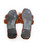 Hermès Brown Rose Aube Oran Shearling Sandals