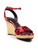 Bottega Veneta Red Abstract Printed Wedge Sandals