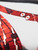 Bottega Veneta Red Abstract Printed Wedge Sandals