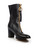 Dior Black Leather Front Zip Boots