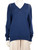 Alexander McQueen Blue Wool Knit V-Neck Jumper
