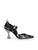 Fendi Black Zucca FF Logo PVC Slingback Heels
