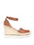 Valentino Garavani Brown Leather Rockstud Espadrille Wedges