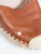 Valentino Garavani Brown Leather Rockstud Espadrille Wedges