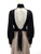 Orseund Iris Black Open Back Ruched Blouse