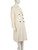 Elie Tahari Ecru Wool Gold Button Long Coat