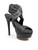 Burberry Black Leather Woven Heel Sandals