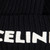 Céline Black Wool Ribbed Logo Beanie