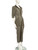 ba&sh Khaki Button Up Jumpsuit