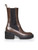 Khaite Brown Leather Almond Toe Mid Calf Boots Khaite Brown Leather Almond Toe Mid Calf Boots