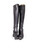 Dries Van Noten Black Leather Knee High Zipped Boots