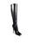 Versace Versus Versace Black Leather Pointed Toe High Heel Boots