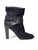 Sergio Rossi Black Suede Buckled Ankle Boots