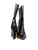 Valentino Garavani Black Leather Snakeskin Panel Boots