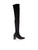Maje Black Over the Knee Heeled Suede Boots