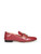 Bally Red Leather Round Toe Loafers