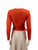 Carolina Herrera Orange Wool Waist Wrap Top Carolina Herrera Orange Wool Waist Wrap Top