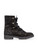 Jimmy Choo Black Suede Lace Up Mid Calf Boots