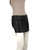 Prada Black Leather Crinkle Texture Mini Skirt