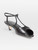 DÔEN Black Leather Peep Toe Sandals