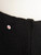 Victoria Beckham Black Stretch Ribbed Midi Skirt