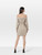 Maje Grey Check Button Down Off Shoulder Dress