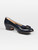 Salvatore Ferragamo Navy Leather Bow Detail Pumps