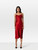 Fleur Du Mal Red Silk Cowl Neck Slip Dress